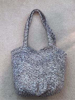 The Sak Gaia Top Handle Tote in Crochet, Earth Multi